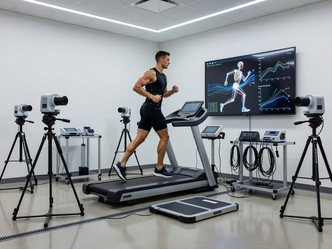 Modern indoor training space representing a biomechanics laboratory